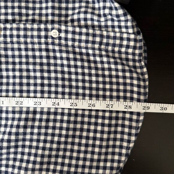 Uniqlo Flannel Shirt Womens Sz L White Black Checkered Button Up Long Sleeve - Picture 11 of 11